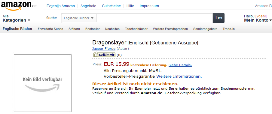 Dragonslayer @ amazon
